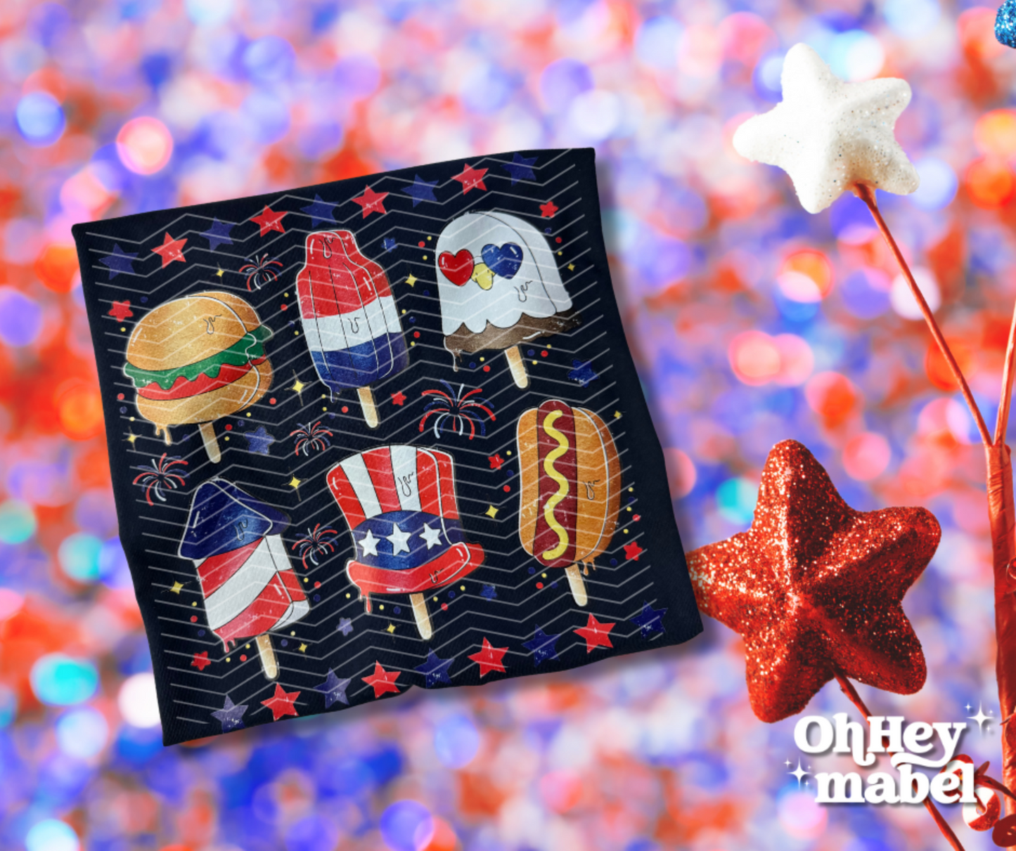 4th of July Ice Cream Popsicle TShirt or Sweatshirt