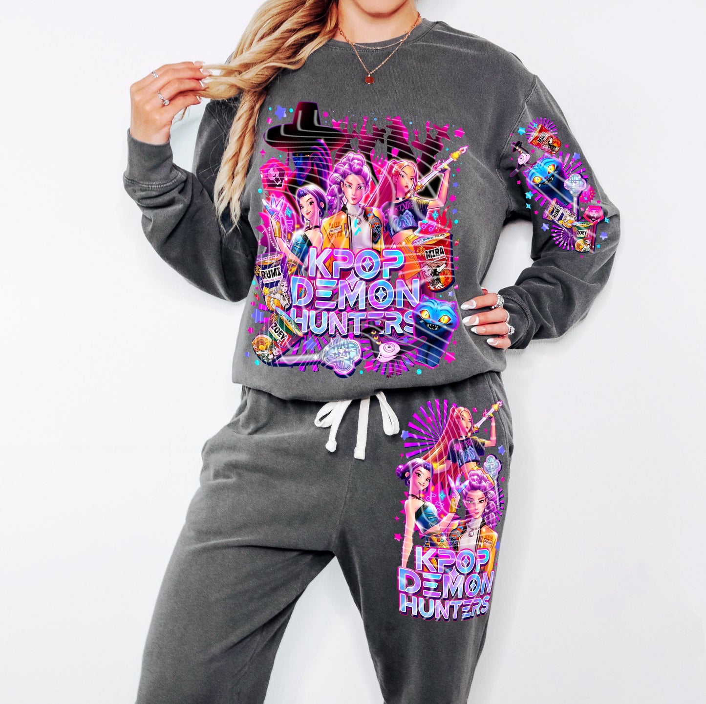 K-Pop Demon Hunters with Sleeve DTF Print