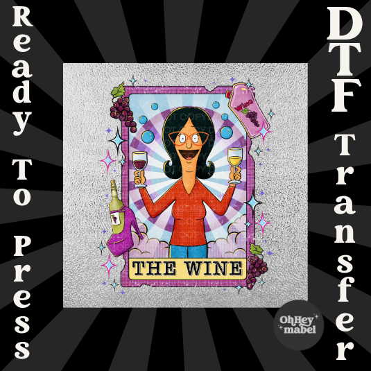 The Wine Tarot Card Bobs Burgers DTF PRINT