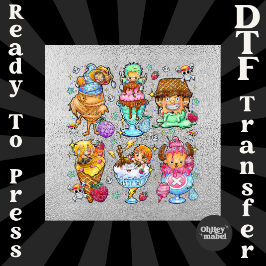 One Piece Ice Cream DTF PRINT