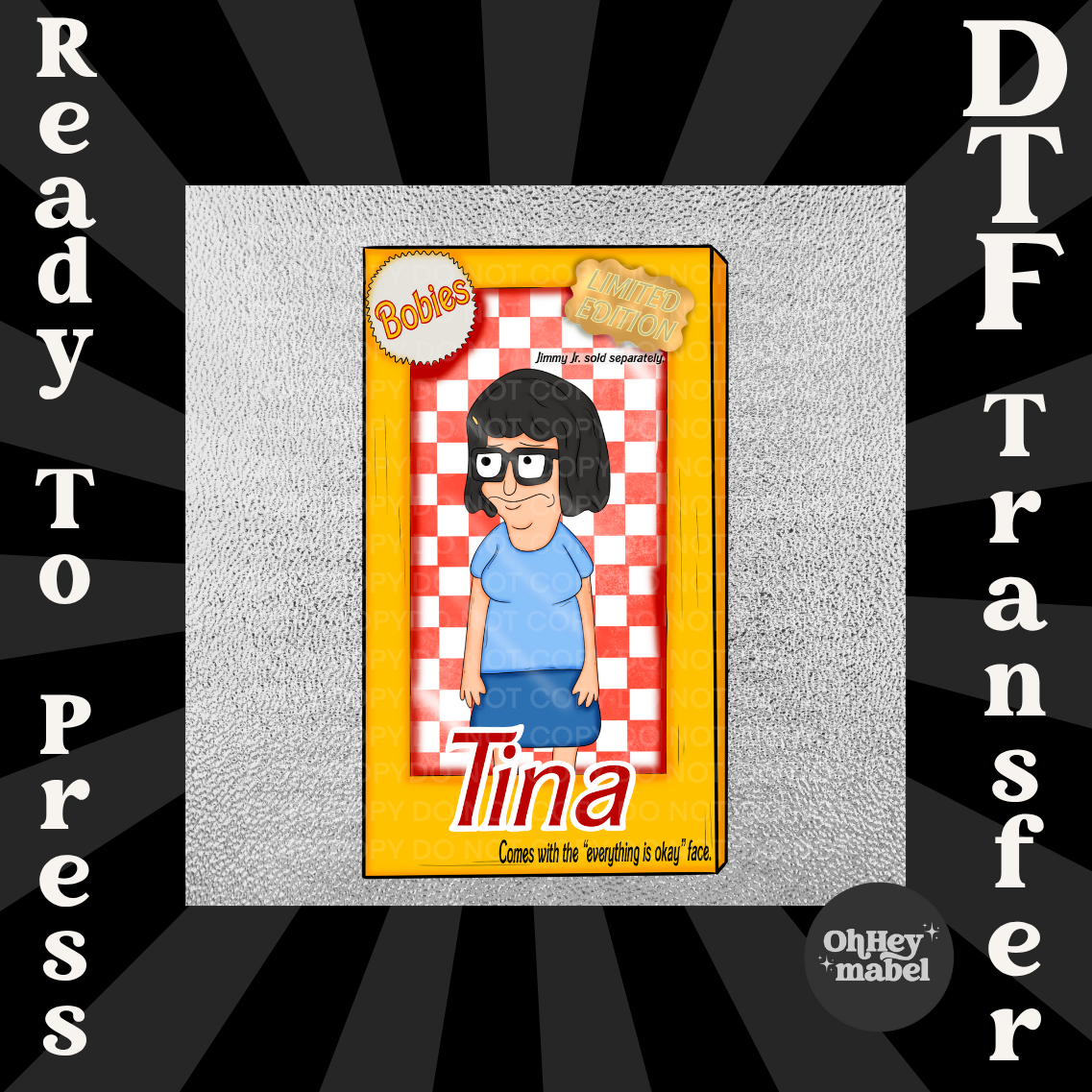 Tina Bobie Bobs Burgers DTF PRINT