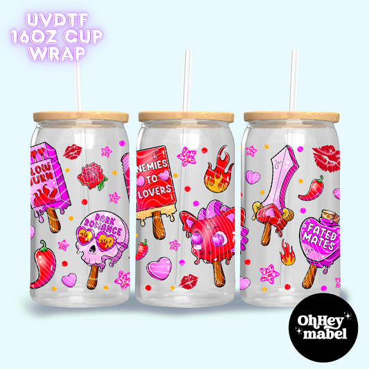 Book Lover Ice Cream UVDTF 16oz Cup Wrap