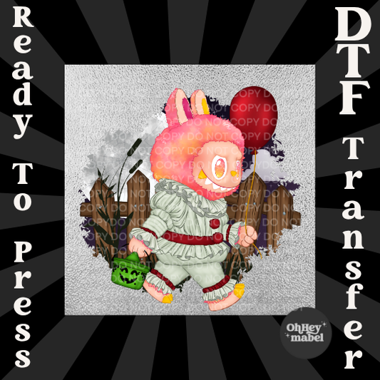 LaBubu Clown DTF Print