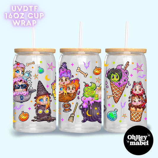 Hocus Pocus Ice Cream UVDTF 16oz Cup Wrap