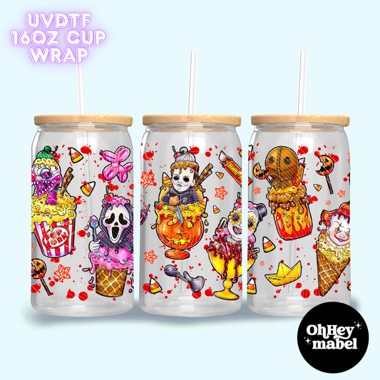 Horror Ice Cream UVDTF 16oz Cup Wrap