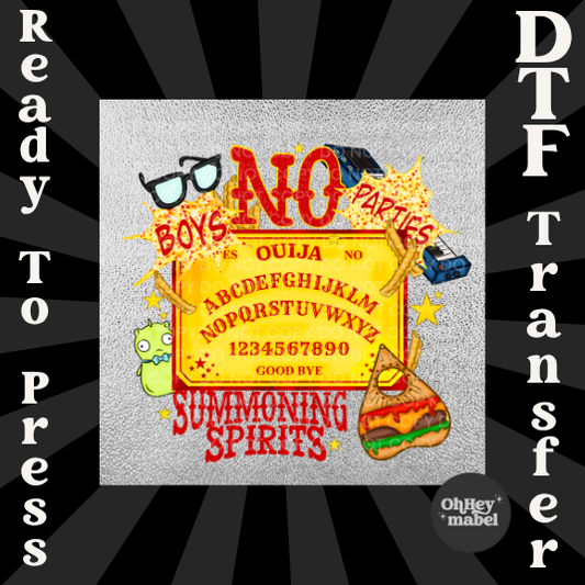 No Boys Parties Bobs Burgers DTF PRINT