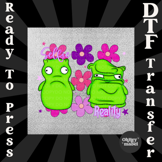 Selfie vs Reality Bobs Burgers DTF PRINT