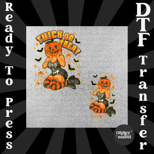 Thick or Treat to Salem with Sleeve DTF Print
