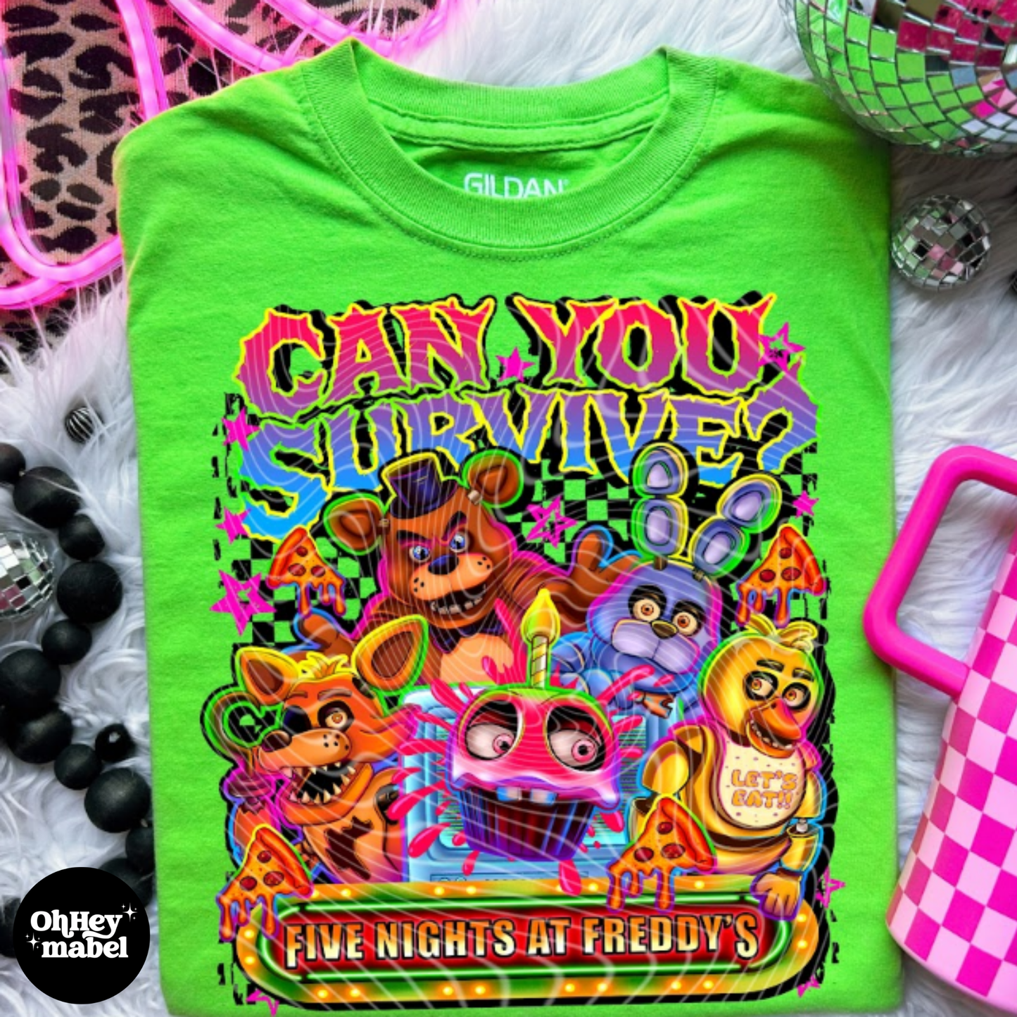 Five Nights with Words with Sleeve DTF Print