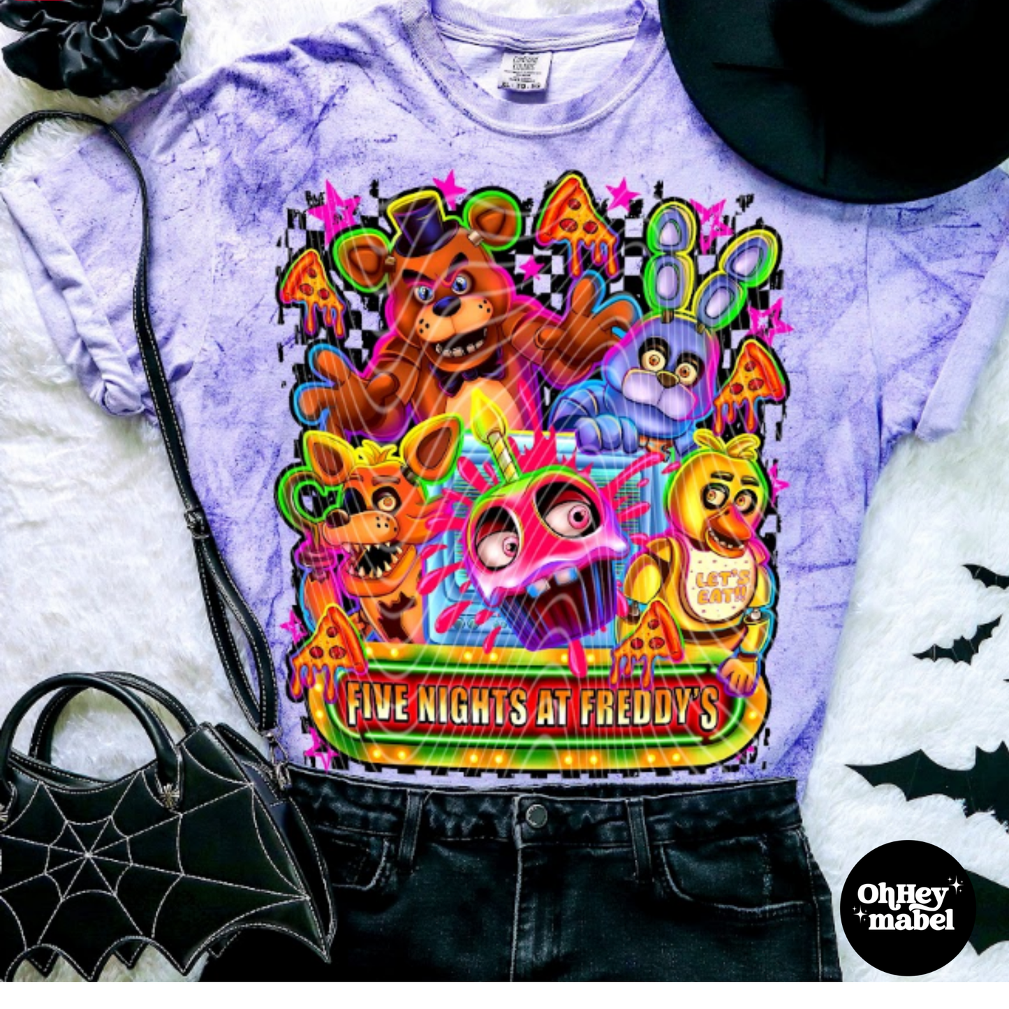 Five Nights without Words with Sleeve DTF Print