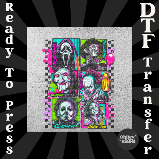 Horror Squad with Names DTF PRINT