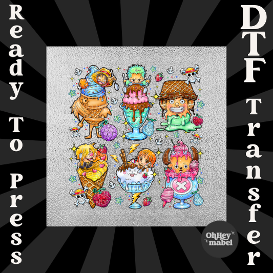 One Piece Ice Cream DTF PRINT