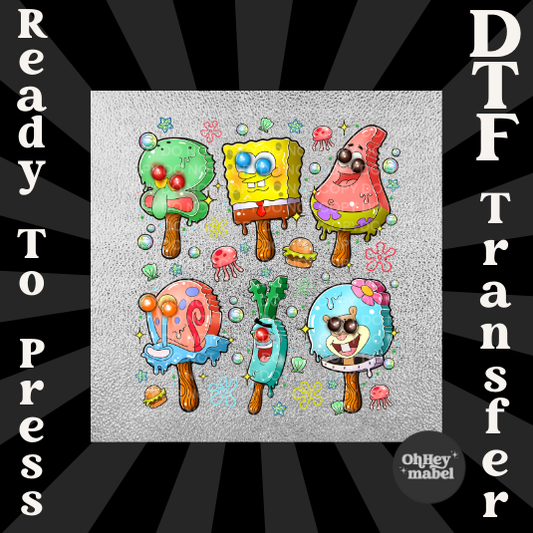 Sponge Man Ice Cream DTF PRINT